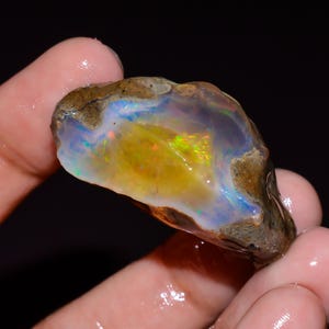 65.5 Ct. Top Grade Quality 100% Natural Welo Fire Ethiopian Opal Fancy Shape Oil Rough Loose Gemstone For Making JewelryA