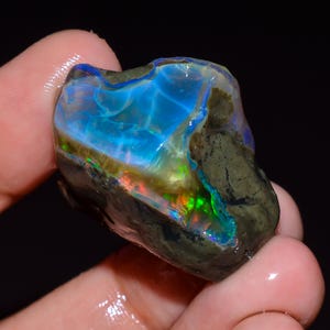 55.5 Ct. Top Grade Quality 100% Natural Welo Fire Ethiopian Opal Fancy Shape Oil Rough Loose Gemstone For Making Jewelry