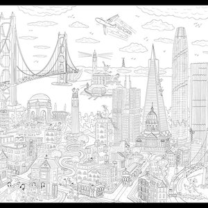 San Francisco Digital Art (Black and White)