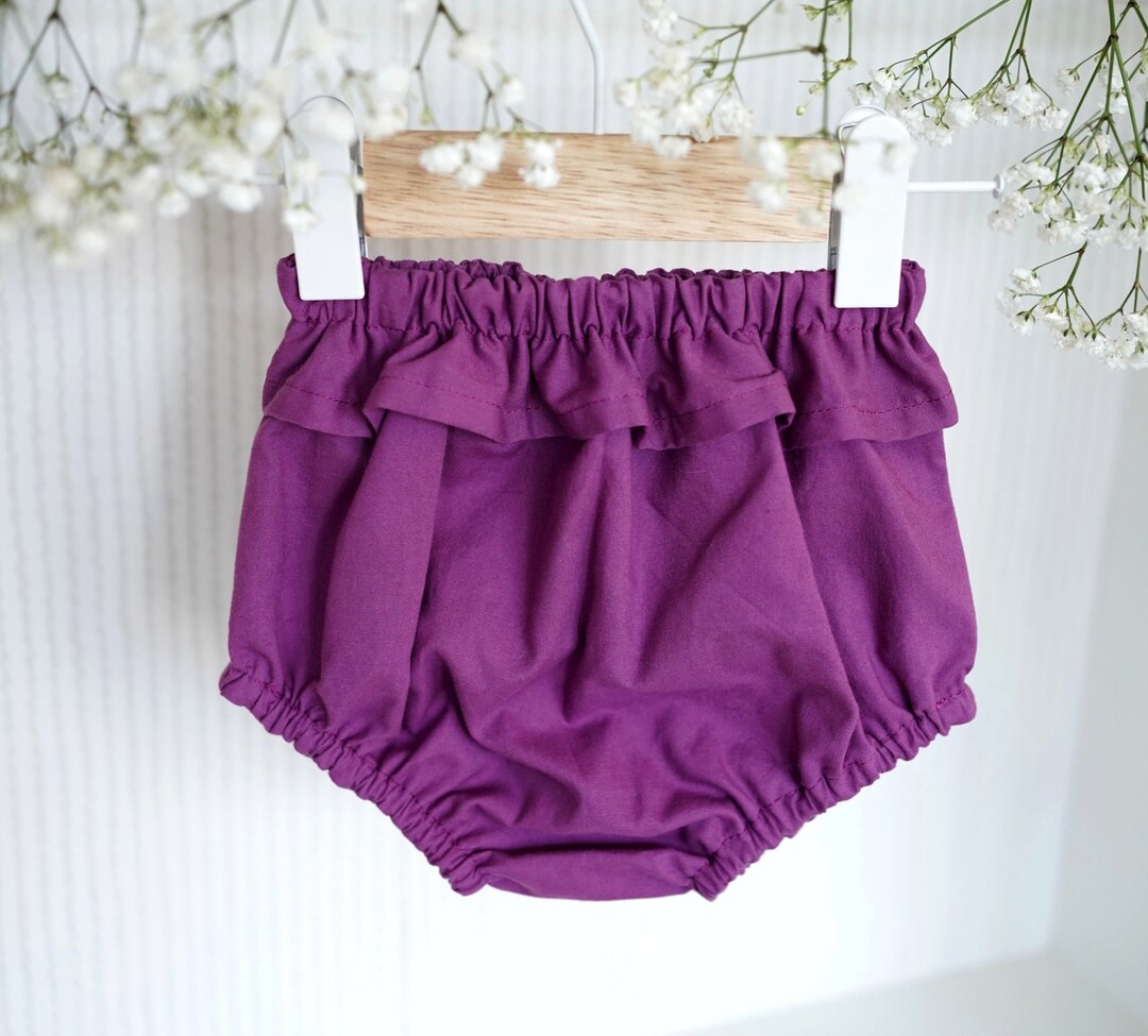 Bloomer Purple Baby Panties With Ruffle Size 03 Months Etsy