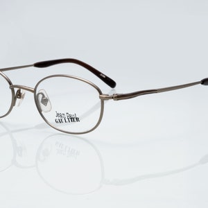 Jean Paul Gaultier vintage eyeglasses, titanium, oval optical frame made in Japan, new old stock