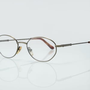Fendi vintage eyeglasses, oval optical frame made in Italy, bronze, new old stock
