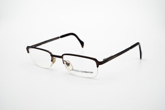 Dolce Gabbana Vintage Eyeglasses Rectangular Half Rim Optical Frame Made in Italy New Old Stock Etsy Canada