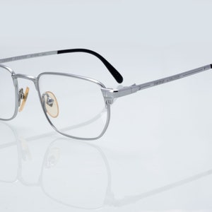 Junior Gaultier vintage eyeglasses, silver, square optical frame, new old stock