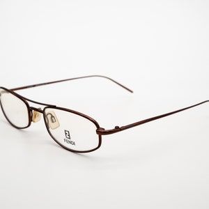 Fendi vintage eyeglasses, optical frame made in Italy, bronze, new old stock
