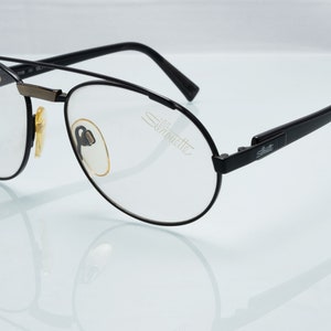 Silhouette Vintage Eyeglasess, black, round frame with a bridge, made in Austria, new old stock