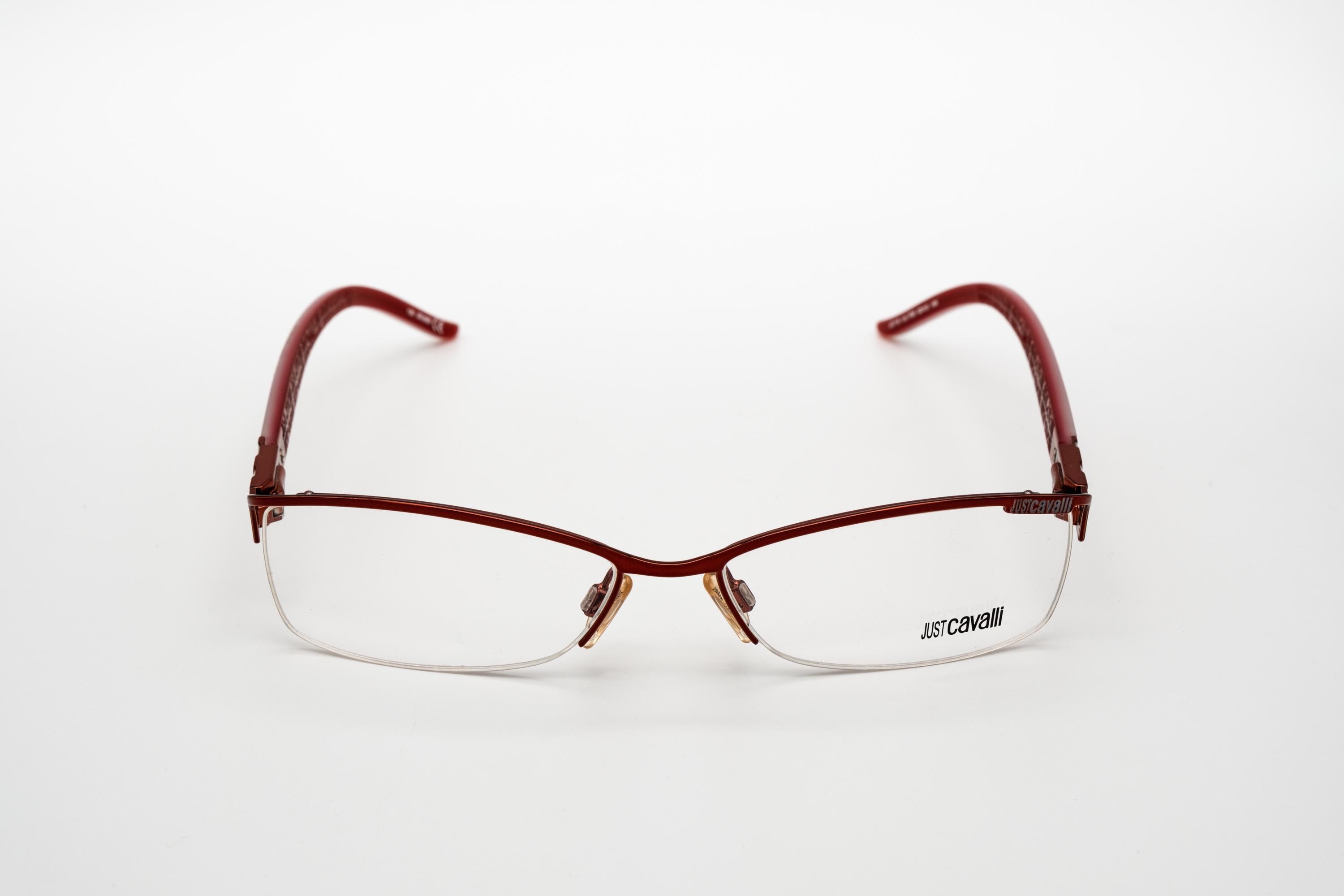 Just Cavalli Vintage Eyeglasses, Half Rim Rectangular 