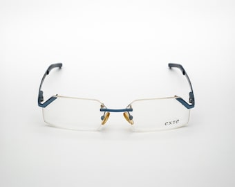 Monture De Lunettes De Vue Vintage ELLEVI - Couleur Platine - Verre + Métal - Fabriqué En Italie - Neuf Avec étiquettes