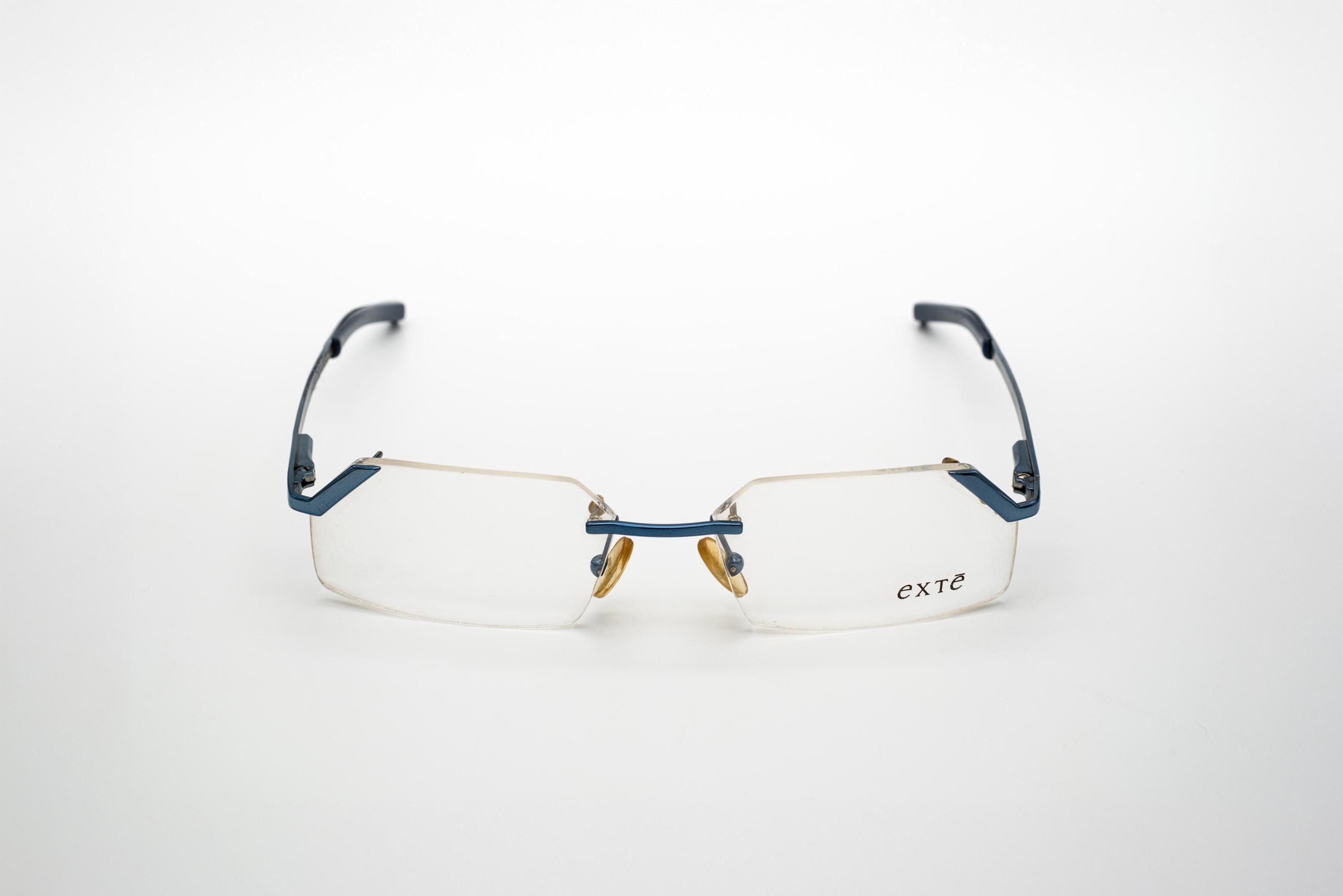 Exte Rimless Vintage Eyeglasses, Made in Italy, Blue, New  display picture 3