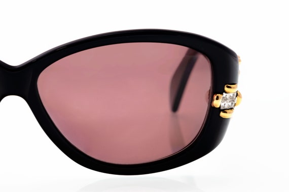 Francis Klein Paris vintage sunglasses, black, go… - image 3