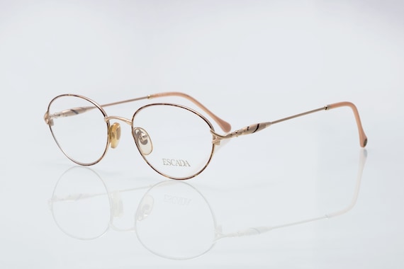 Vintage Escada Glasses Frame Only Escada Vintage Glasses Frame Half Rim Gold Tone Women  main image 3