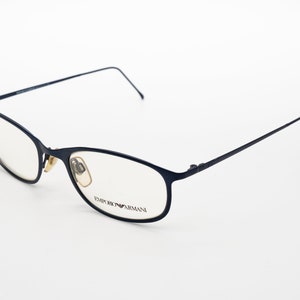 Giorgio Armani vintage eyeglasses, rectangular optical frame made in Italy, new old stock