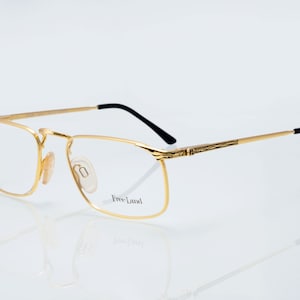 Occhiali da vista vintage Freeland, montatura squadrata, oro, new old stock
