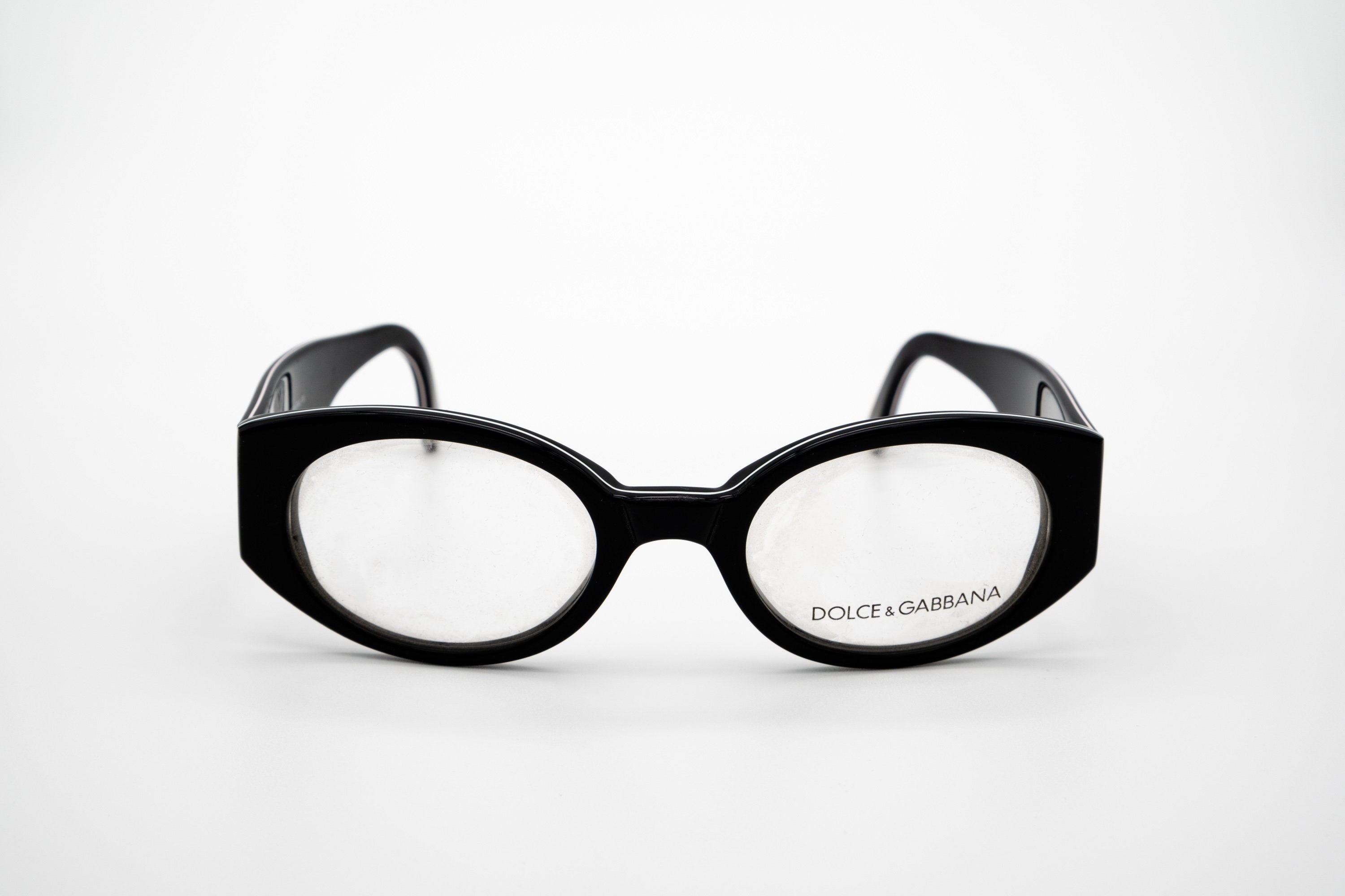 Authentic Dolce & Gabbana Black Cat-Eyeglasses Dolce & Gabbana D&G Black Brown Acetate Cat Eye Glasses DG  main image 4
