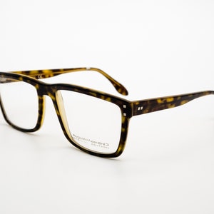 Augusto Valentini vintage eyeglasses, tortoise, made in Italy, square optical frame, new old stock