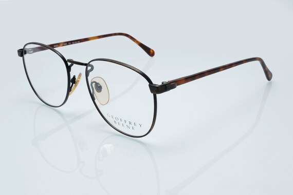 Geoffrey Beene Vintage Eyeglasses, Copper Square Optical Frame