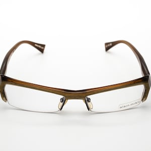 Alain Mikli vintage eyeglasses, half rim optical frame, handmade in France, new old stock