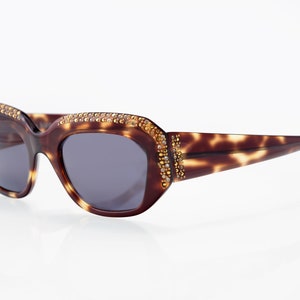 Francis Klein Paris vintage sunglasses, square, tortoise, gold, made in France, 80&#39;s, deadstock