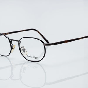 Calvin Klein vintage eyeglasses, polygon optical frame made in Japan, new old stock