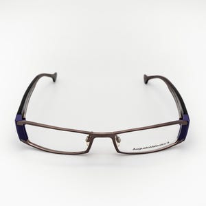 Augusto Valentini vintage eyeglasses, made in Italy, rectangular optical frame, new old stock