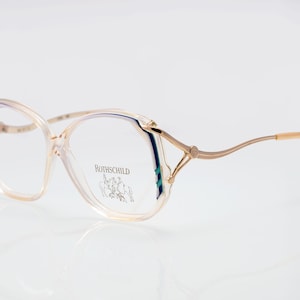 Rothschild vintage eyeglasses, gold, square optical frame, new old stock