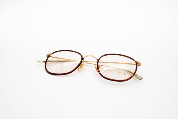 Hilton Classic vintage eyeglasses, gold, tortoise… - image 4