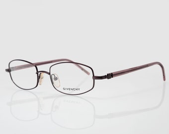 Givenchy vintage rectangular eyeglasses, bronze, pink, new old stock