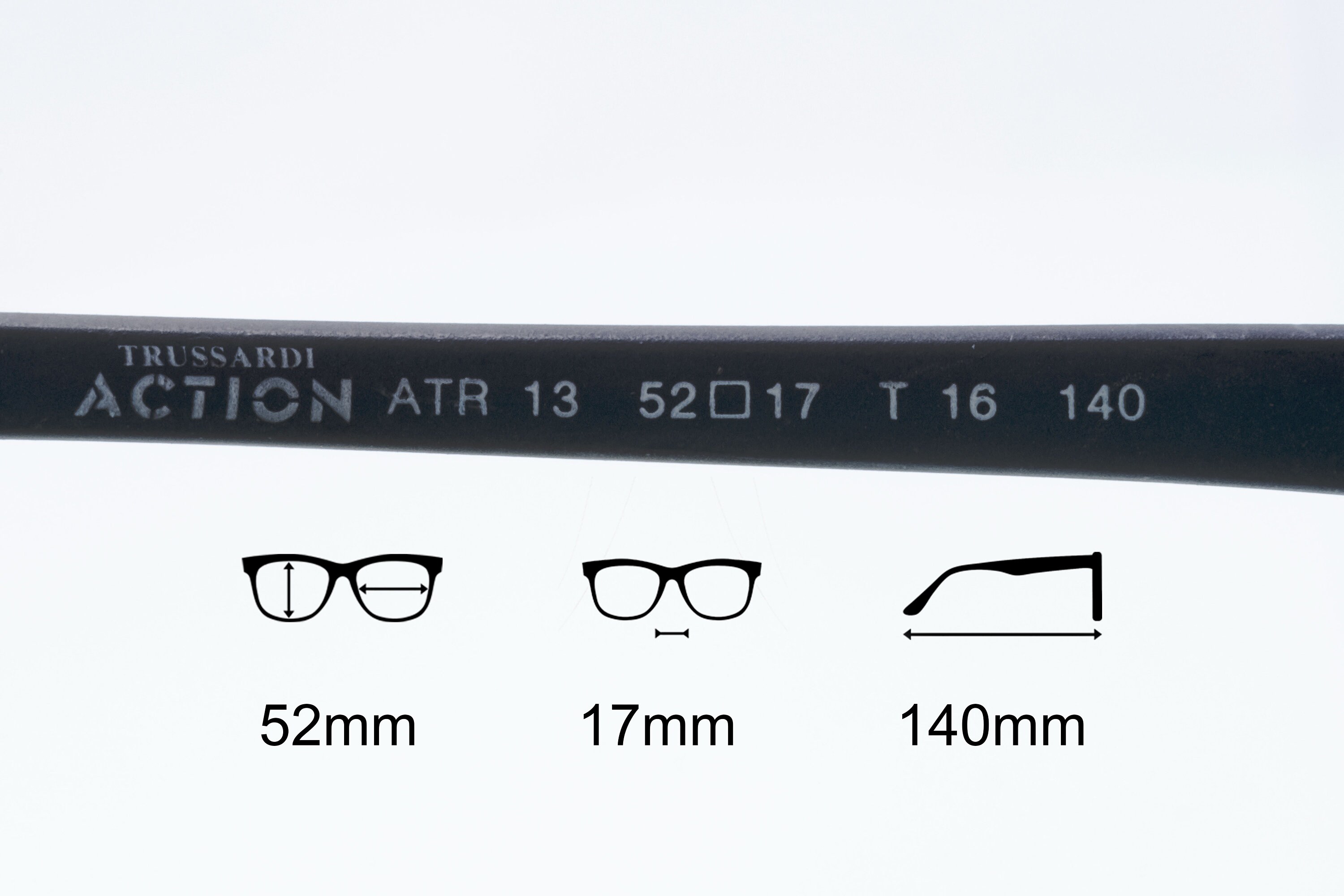 Trussardi Action Vintage Eyeglasses, Black, Square Optical Frame