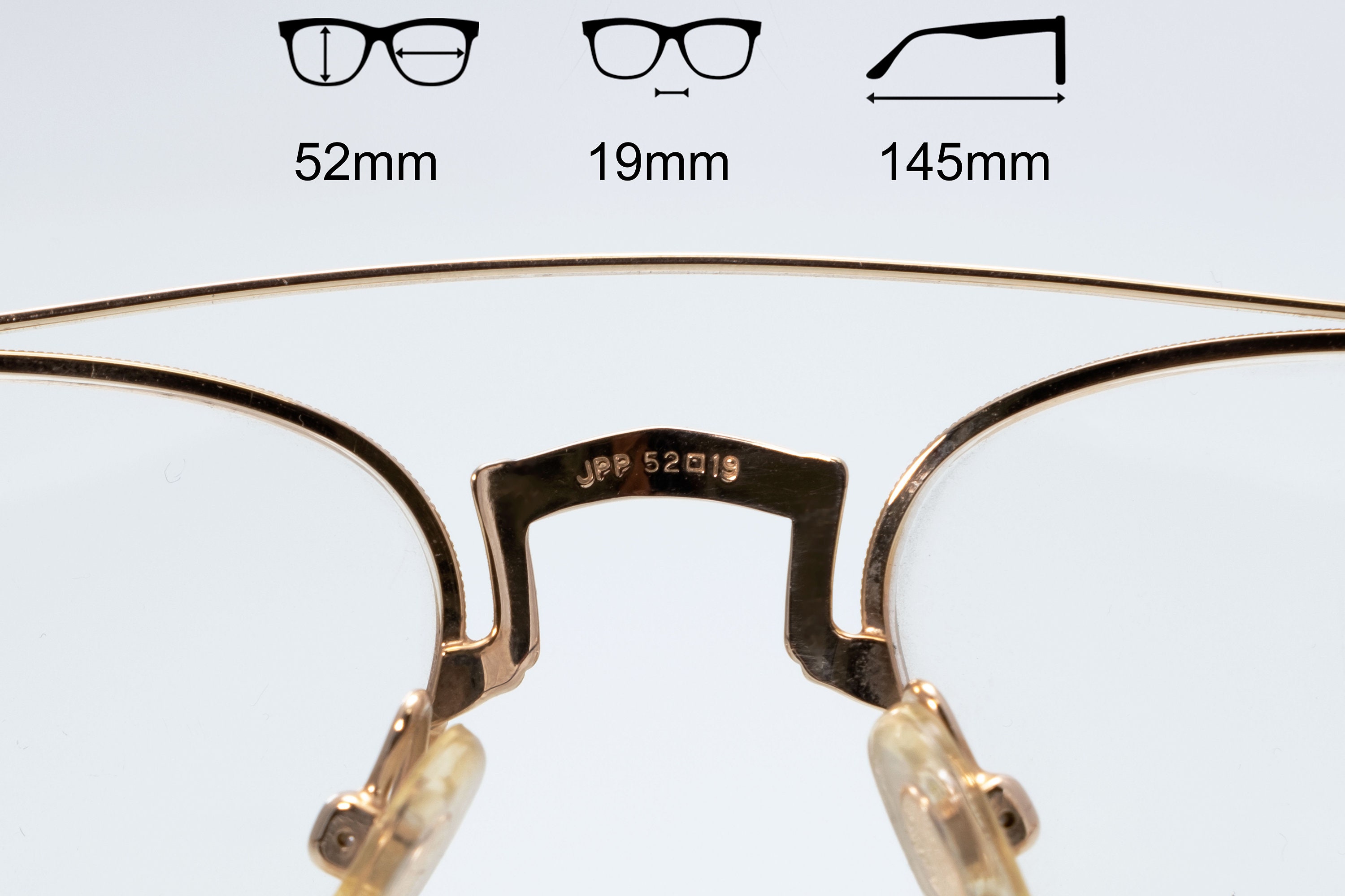 Hoya Collection Vintage Eyeglasses, Gold, Titanium, Aviator Hoya Collection Vintage Eyeglasses, Gold, Titanium, Aviator