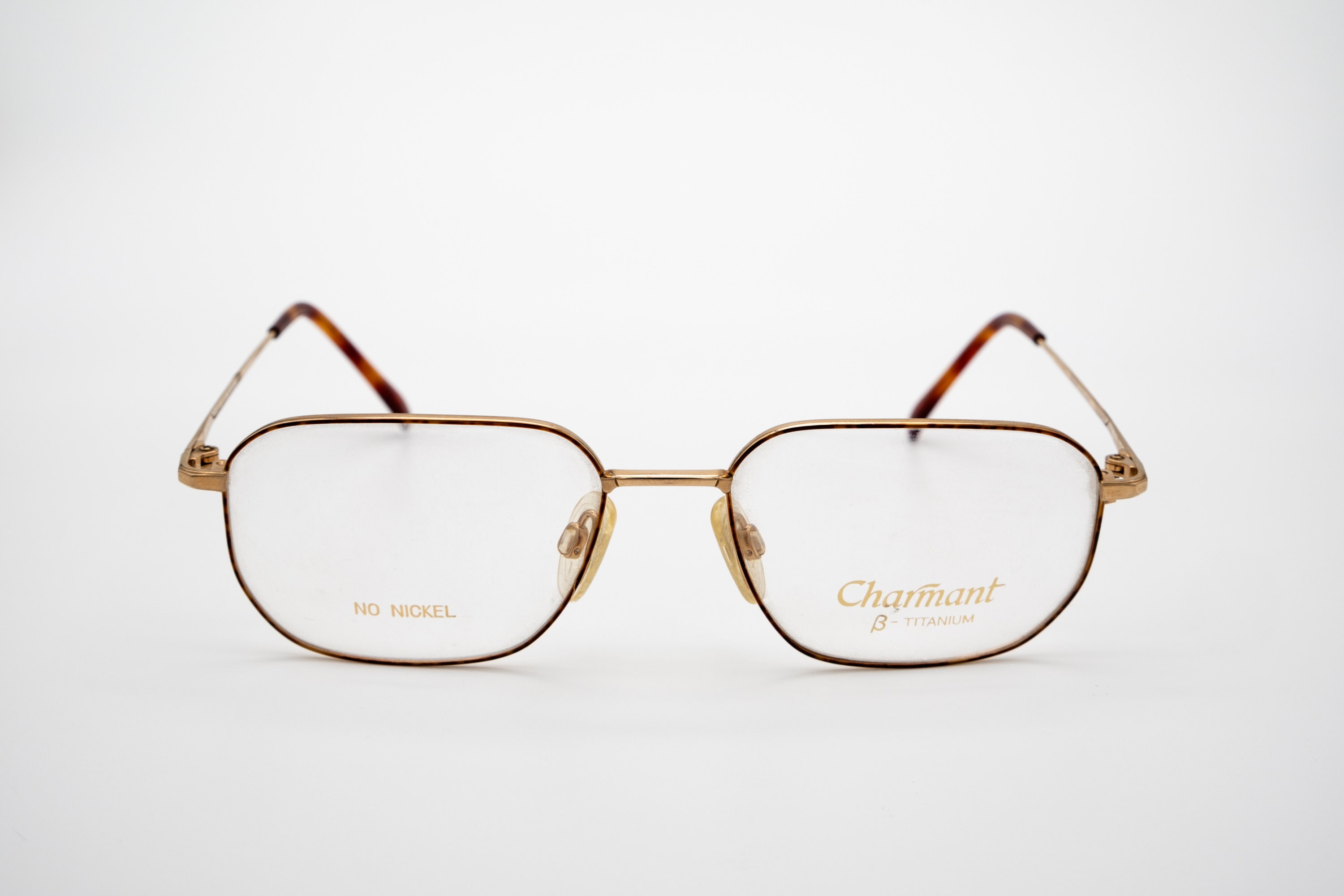 Charmant Vintage Eyeglasses, Titanium, Square Optical Frame Made
