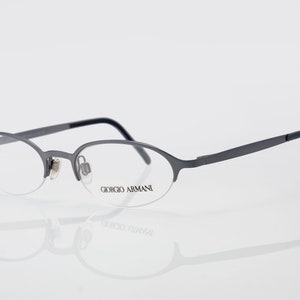 Giorgio Armani vintage eyeglasses, half rim oval optical frame, new old stock