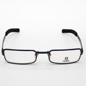 Fendi vintage eyeglasess, rectangular optical frame, made in Italy, new old stock
