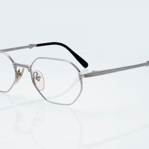 Junior Gaultier vintage eyeglasses, silver, polygon optical frame, new old stock