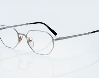 Junior Gaultier vintage eyeglasses, silver, polygon optical frame, new old stock