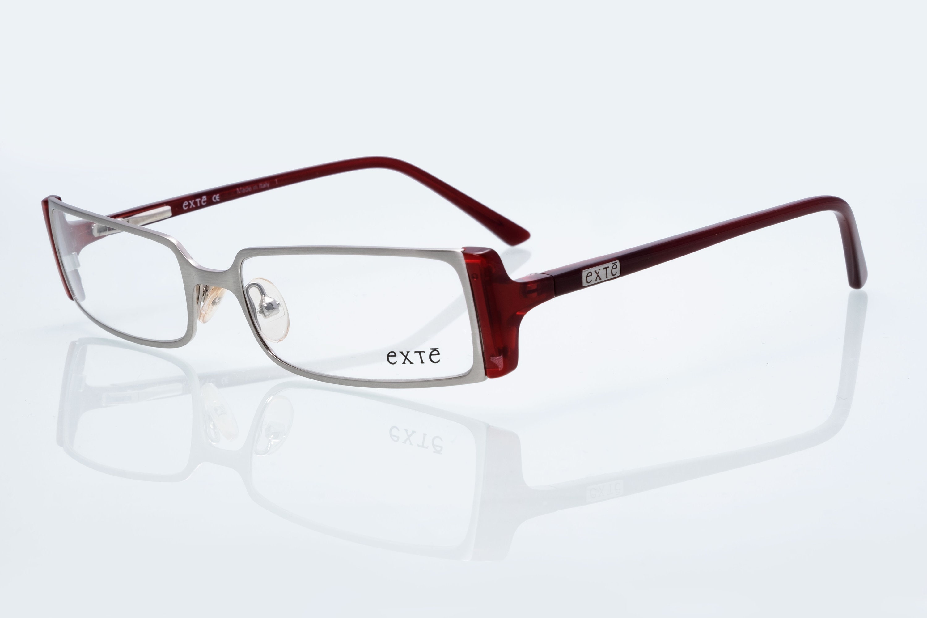 Exte Vintage Eyeglasses, Gray, Bordeaux, Rectangular Optical  display picture 3