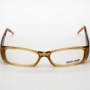 Roberto Cavalli vintage eyeglasses, rectangular optical frame made in Italy, new old stock