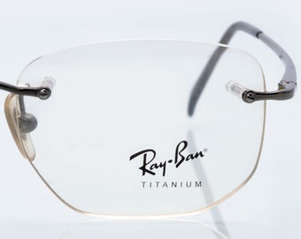 Rayban occhiali da vista vintage senza montatura in titanio