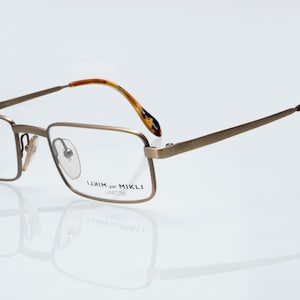 Alain Mikli " Mikli par Mikli" vintage eyeglasses, bronze rectangular optical frame, handmade in France, new old stock