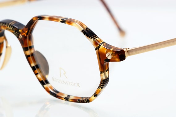 Rodenstock vintage eyeglasses, tortoise gold, new… - image 4
