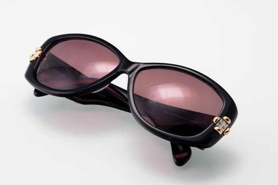 Francis Klein Paris vintage sunglasses, black, go… - image 6