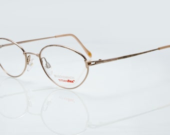 Eschenbach titanflex vintage brillen, ovaal optisch frame, nieuwe oude voorraad