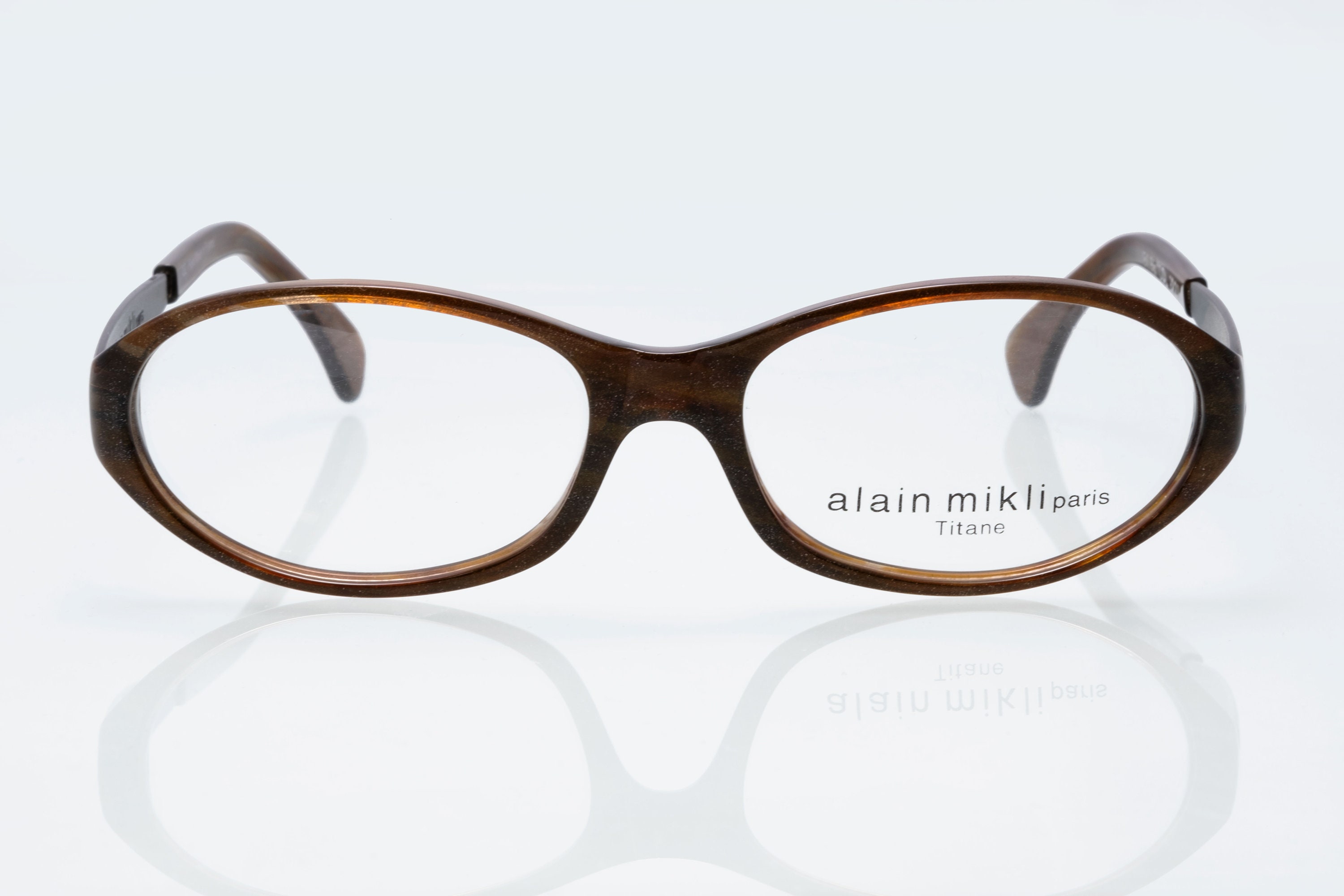 Monture De Lunettes Vintage Alain Mikli AM89 (1983) - Argentée - Modèle Rectangulaire Unisexe