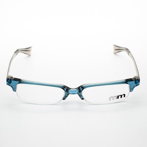 Alain Mikli vintage eyeglasses, half rim rectangular optical frame made in France, new old stock