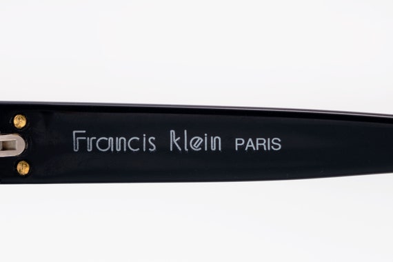 Francis Klein Paris vintage eyeglasses, black, go… - image 5