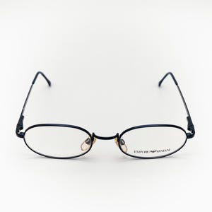 Emporio Armani vintage eyeglasses, oval optical frame made in Italy, new old stock