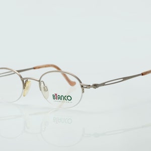 Bianco vintage eyeglasses, oval, half rim optical frame, new old stock