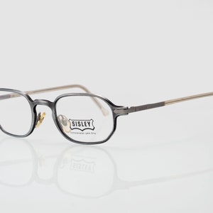 Sisley vintage eyeglasses, oval optical frame made in Italy, new old stock