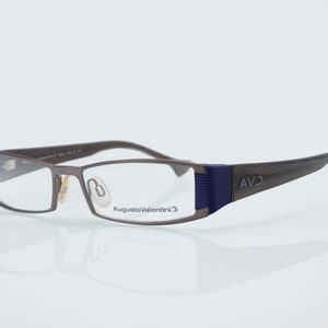 Augusto Valentini vintage eyeglasses, made in Italy, rectangular optical frame, new old stock