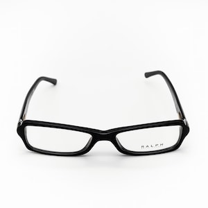 Ralph Lauren vintage eyeglasses, black, rectangular optical frame, new old stock