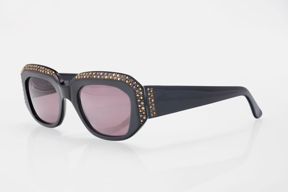Francis Klein Paris vintage sunglasses, black, ma… - image 1